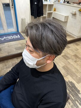 リッカヘアー(Ricca hair) 20代30代マットブラウン爽やかツーブロックショート