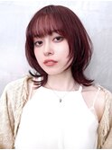 【Say.福岡】くびれレイヤー×ミディアム×ベビーピンク×顔周り