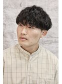 マッシュ×波巻きパーマ