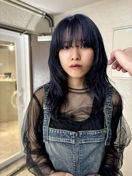 アドネ プライム(adne prime) ブリーチ一回で作るネイビーカラー