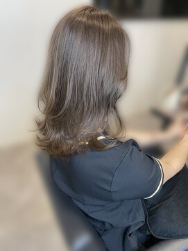 アース オーセンティック 関内店(EARTH Authentic) 30代40代大人可愛い髪質改善カラーラベンダーグレージュ透明感