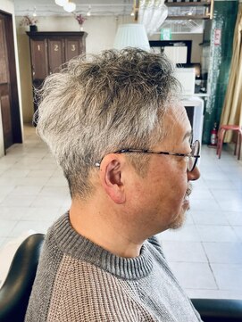 グレイスフルバーバーロンドン 大宮店(Graceful Barber London) 【60代 男性】ロンドンボリュームパーマ（大宮/バーバー）
