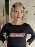 ホワイトブロンド×Aラインボブ
