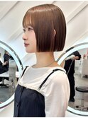 縮毛矯正でつくる顎ラインのストンボブ