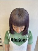 シルバー×ラベンダーのルーツカラー【高岩美季】