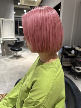 【ADDICT_YUYA】ファッションピンク＿ボブ＿レイヤー
