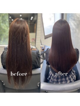 ジーナ 博多(Zina) 縮毛矯正before→after/杉野友彦