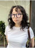 ウェーブヘアロングパーマレイヤーパーマホットパーマ 