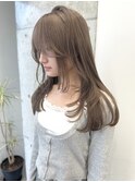 渋谷ミルクティーベージュハイトーンヘーゼルベージュ韓国