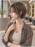 白髪ぼかしハイライトショート