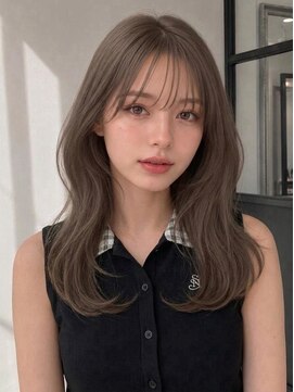 ユーフォリア 青山(Euphoria) オリーブベージュフェイスレイヤーウルフカット薄め前髪外ハネ◎
