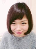 三角前髪すっきりかわいい☆ショートボブ
