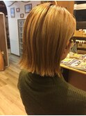 切りっぱなし×外ハネ