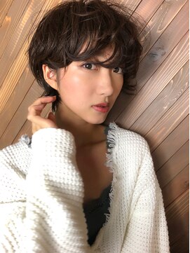 グレージュ(Grege) 【Grege】大人かわいいふんわりミニマムボブのモードヘア