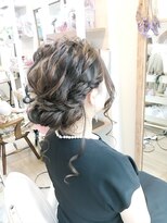 ロカット サロン(Roquat Salon)&nbsp;シニヨンロングアレンジ　【ヘアアレンジ  立川/立川南口】