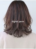 毛先だけのデジタルパーマ 