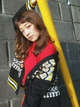 エムスラッシュ たまプラーザ(M.SLASH) オン眉/暖色系カラー/抜け感/くせ毛風/セミディ/たまプラーザz2