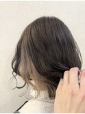 魅力倍増カール/セミディ/シアーカラー/ダークアッシュ/姫カット