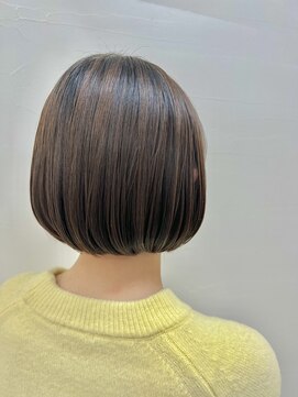 アールモンドヘア新世界 【北見】#ぱっつんボブ#ミニボブ#切りっぱなしボブ