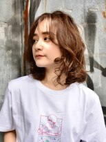 ブゾン(buZon)&nbsp;シースルーバング×毛先カールミディ