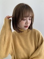 エクリフルール(equri fleur) 【目黒】20代 / 30代 柔らかベージュカラー丸みボブ