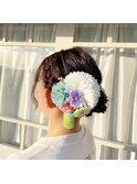 編み込みシニョン