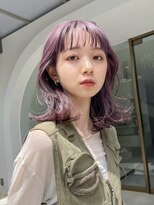 ルル 表参道(lulu.)&nbsp;暖色カラー/暖色/オレンジ/ピンク/ボブ/重めカット