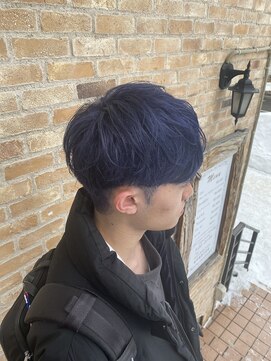 シャンティ 琴似店(Shanti) ブルー×メンズマッシュ