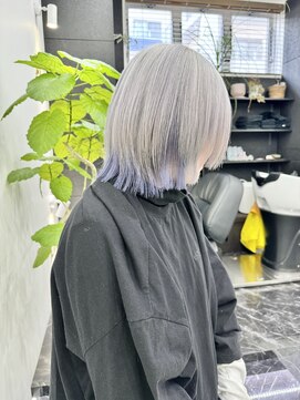 チュダック(ChuDuck) 韓国風《ブルーシルバー》ハイトーン/ケアブリーチ/ダブルカラー