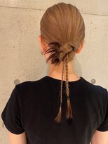 切りっぱなしボブエアリーロング美髪ピンクブラウン