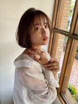 エニー(ennie')&nbsp;ふんわり大人ボブ　シースルーバング　顔周りカット