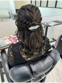 ヘアアレンジ/ハーフアップ/お呼ばれヘア