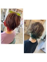 トリップ ヘアメイク(trip) 襟足シュシュシュアクセントカラー