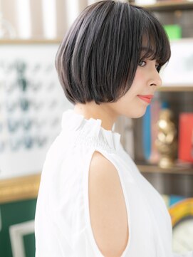 カバーヘア ブリス 志木南口駅前店(COVER HAIR bliss) ★くすみベージュアッシュ似合わせカット丸みボブ30代40代★1