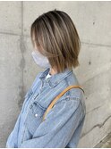 バレイヤージュ_大人ハイライト_レイヤーボブ