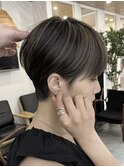 ショート/ショートボブ/マッシュショート/ハイライトカラー