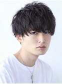 ラフ束感刈り上げマッシュ