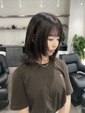 トーン(tone) ボブレイヤー×大人ブラウンカラー×顔周りカット