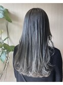 柔らか艶感グレージュヘア