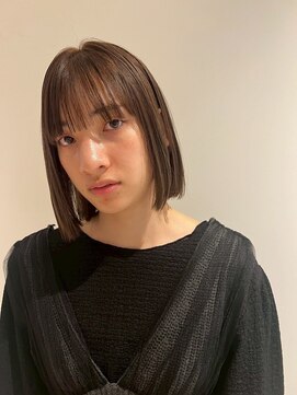 フォークロア 本店(Folk Lore) 酸性ストレート＋ダークラベンダーアッシュで少しモードなボブ