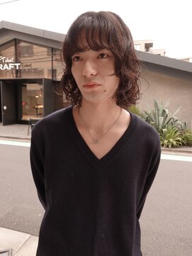 ノラジャーニー(NORA Journey) メンズボブウルフメンズミディアムレイヤーカットメンズウルフ