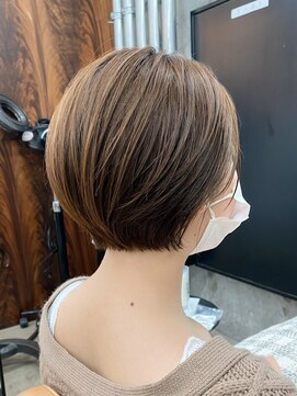 ガーデンヨコハマエスト(GARDEN YOKOHAMA est) ショート　ショートボブ　ハンサムショート　前髪　暗めカラー