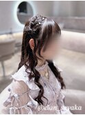 編み込み立体リボン/心斎橋ヘアセット