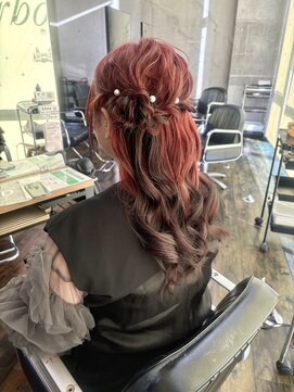 ガルボ ヘアー(garbo hair) オトナ女子 10代 20代 お呼ばれヘア 結婚式ヘア ハーフアップ