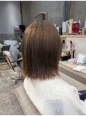 外ハネボブ×グレーベージュカラー