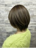 【カラーグレス 髪質改善 ブリーチ】小顔に魅せる艶カラーグレス