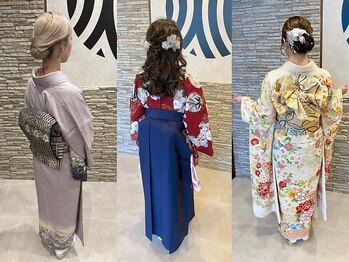 ナイト(KNIGHT)の写真/プロの技術で崩れにくく、一日中キレイをキープ！特別な日を着物で美しく彩ります◇[成人式/前撮り/結婚式]