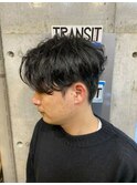 クセ毛風ナチュラルスパイラルパーマ【メンズ/パーマ】