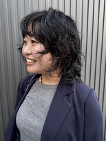 ノラ カマクラ(NORA kamakura)&nbsp;ニュアンスパーマショートウルフレイヤーウルフパーマくびれ