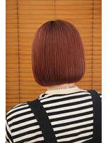 オーガニックエコ 川越(organic+eco)&nbsp;かわいい◎切りっぱなしボブ/ブリーチありカラー/艶髪小顔　秋